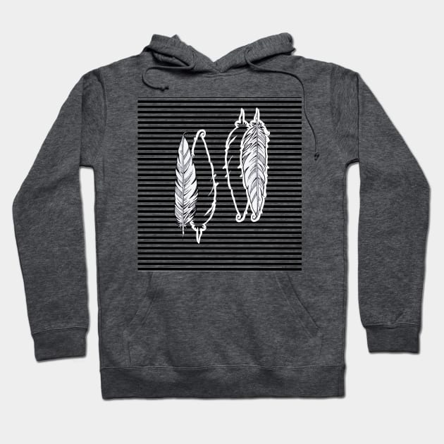 Feather in fine lines Hoodie by thata